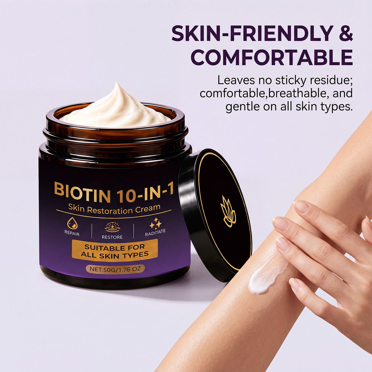 Vionwve® Sylvarre Biotin 10‑In‑1 Skin Restoration Cream, Repair Acne Spots Moles Warts Moisturizer For All Skin Types