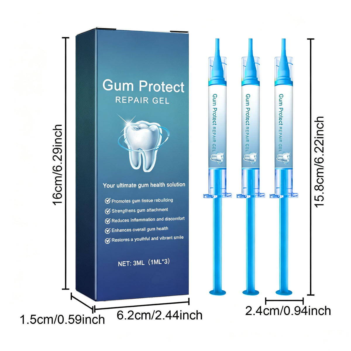 Vionwve® Gum Protect Repair Gel, Deep Clean Teeth Stains, Soothe Gum & Fresh‑Breath Oral Care Gel
