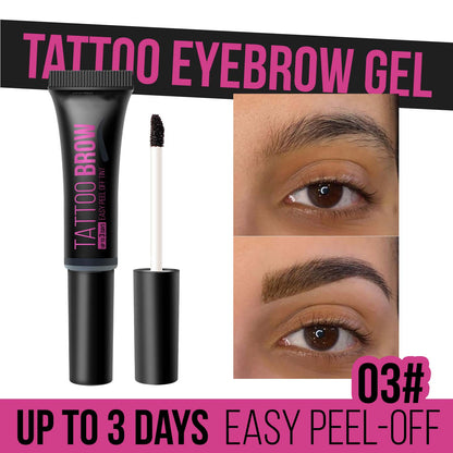 Tattoo Brow Peel-off Eyebrow Gel, 3 Days Long Lasting Waterproof Eyebrow Tint