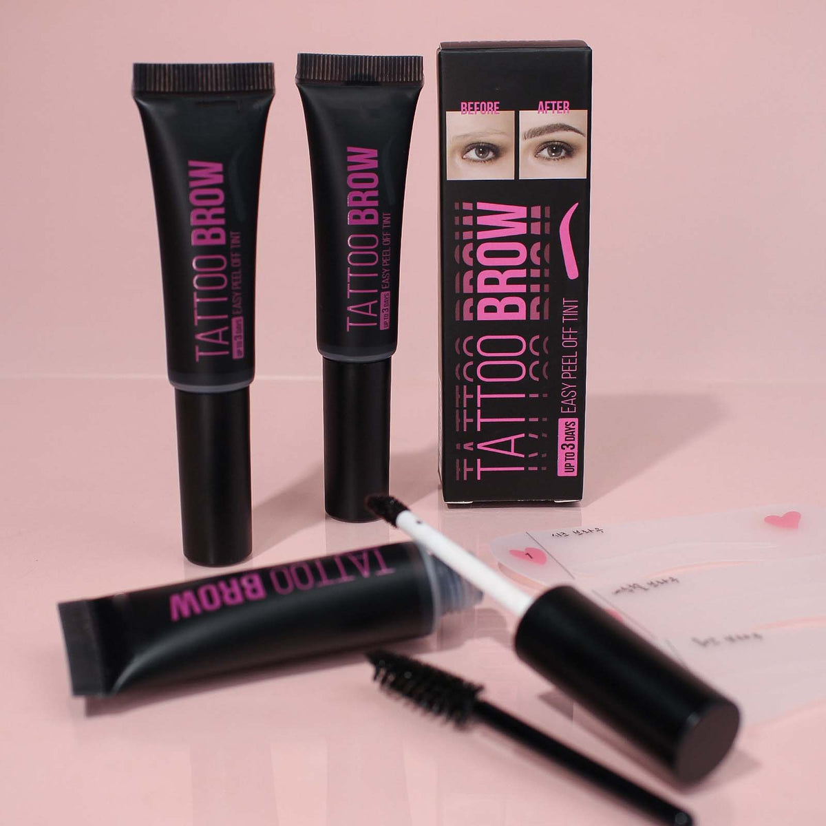 Tattoo Brow Peel-off Eyebrow Gel, 3 Days Long Lasting Waterproof Eyebrow Tint
