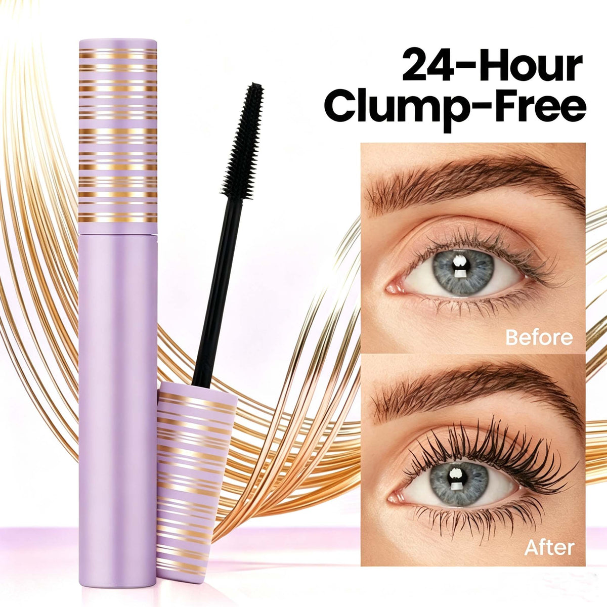 Tubing Mascara, Natural Volumizing Lash Primer, Smudge‑Resistant Long‑Lasting Eye Makeup